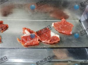 感謝客戶(hù)反饋，230A小型切魚(yú)片機(jī)切牛肉片效果